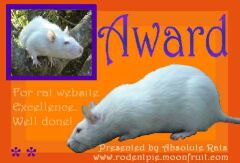 Award for Rat Website Excellence (April 2001)
