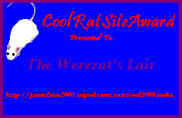 Cool Rat Site Award (November 2000)
