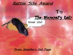 Rattie Site Award from Jennifer's Rat Page (February 2000)
