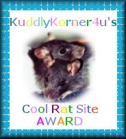 KuddlyKorner4u's Cool Rat Site Award (October 2000)