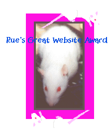 Rue's Great Website Award (October 2000)